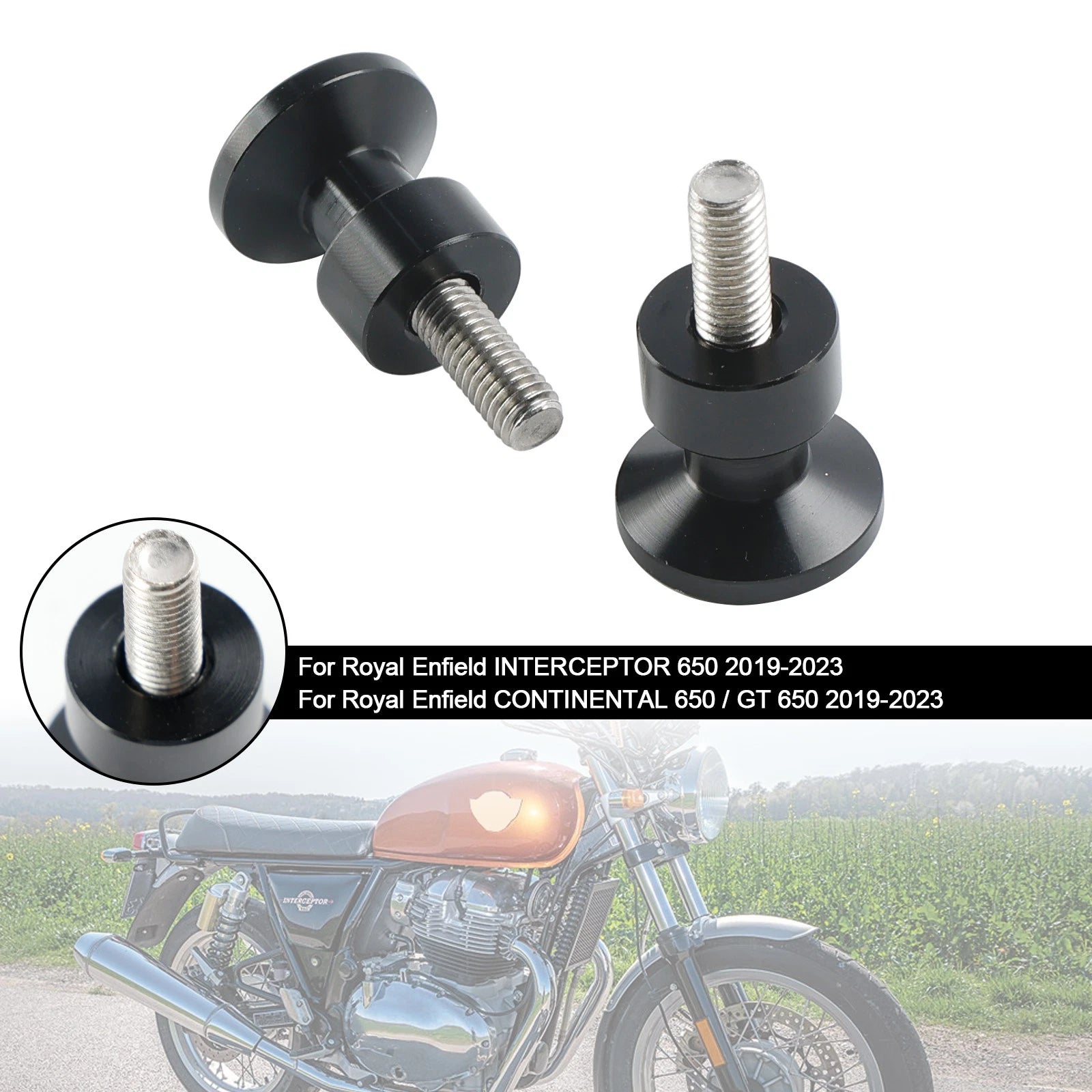 Swingarm Spools Slider Stand Screws for Kawasaki Ninja, Suzuki GSX-S, CBR, Monster
