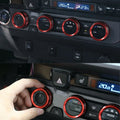Aluminum Knob Cover Ring Trim for Toyota Tacoma (2016–2020) Red