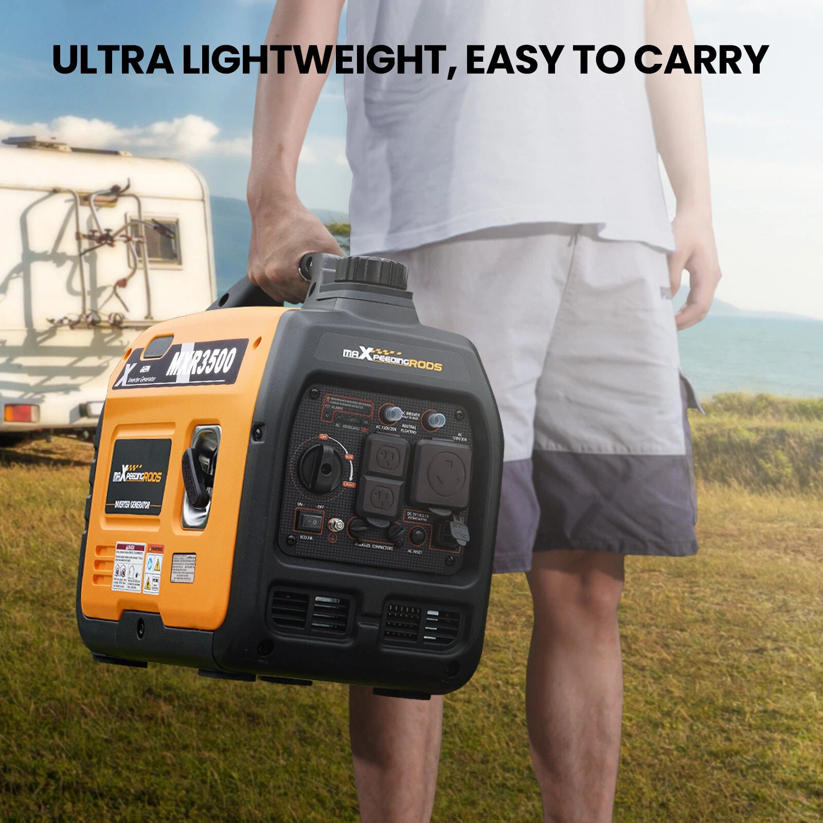 3500 Watt Portable Gasoline Inverter Generator for Home Backup