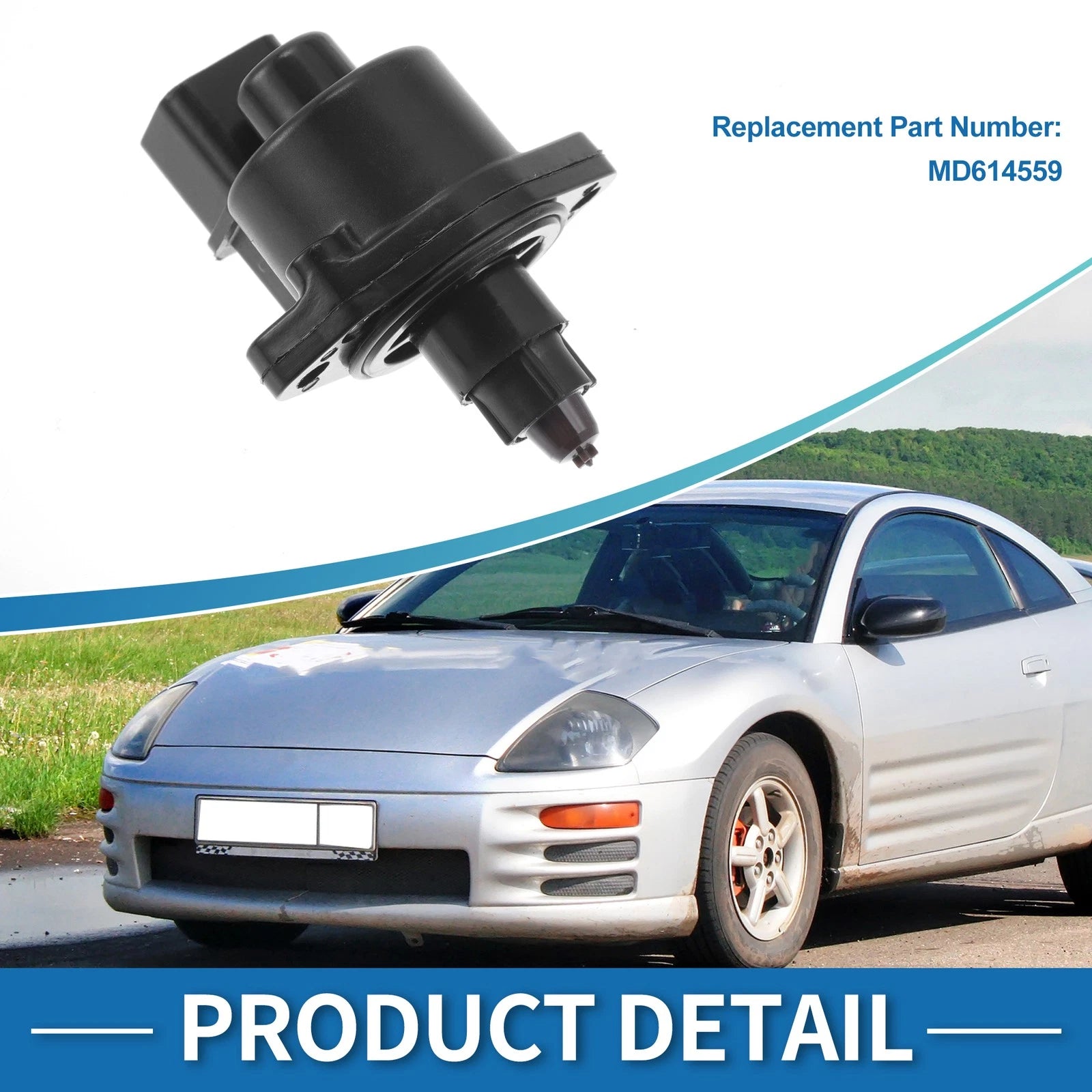 Idle Air Control Valve for Mitsubishi Eclipse (1990–1999) No.MD614559