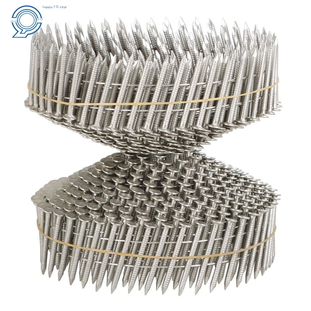 1200 Pack 15 Degree Stainless Steel Siding Nails 1-1/4" .09" Ring Shank