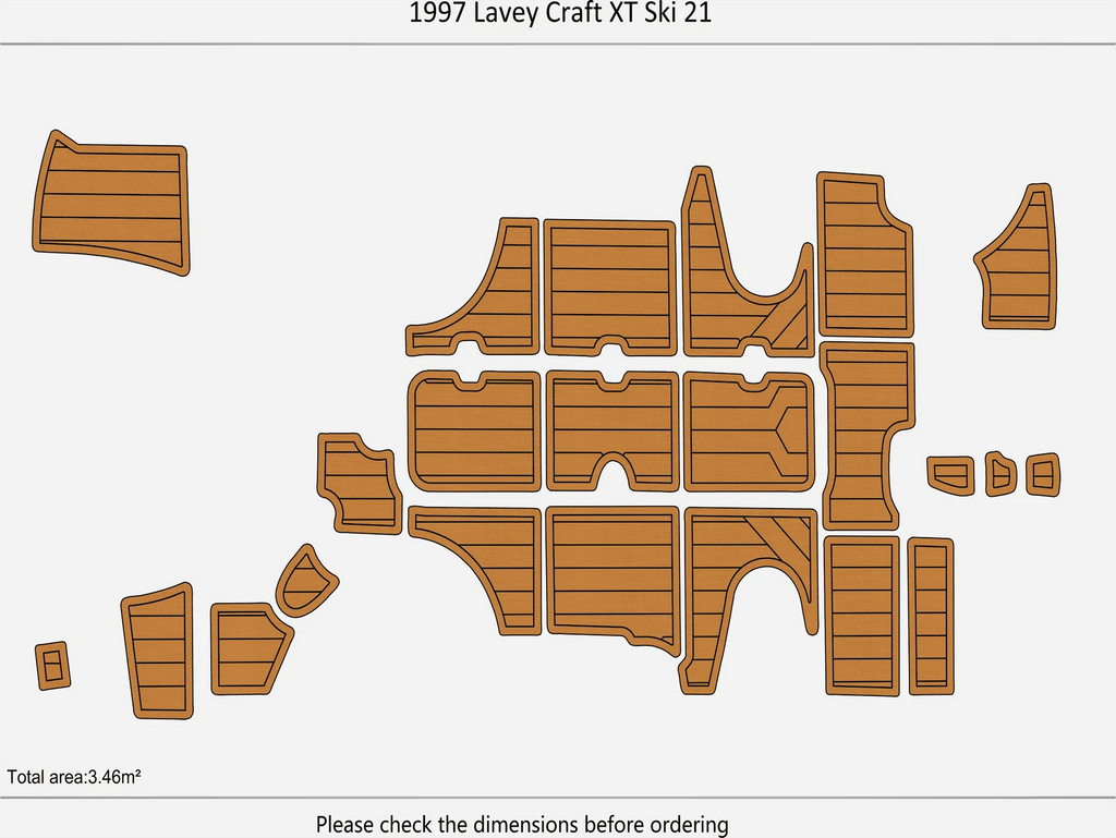 EVA Foam Teak Deck Flooring for Fibrafort 215 Focker (2006)