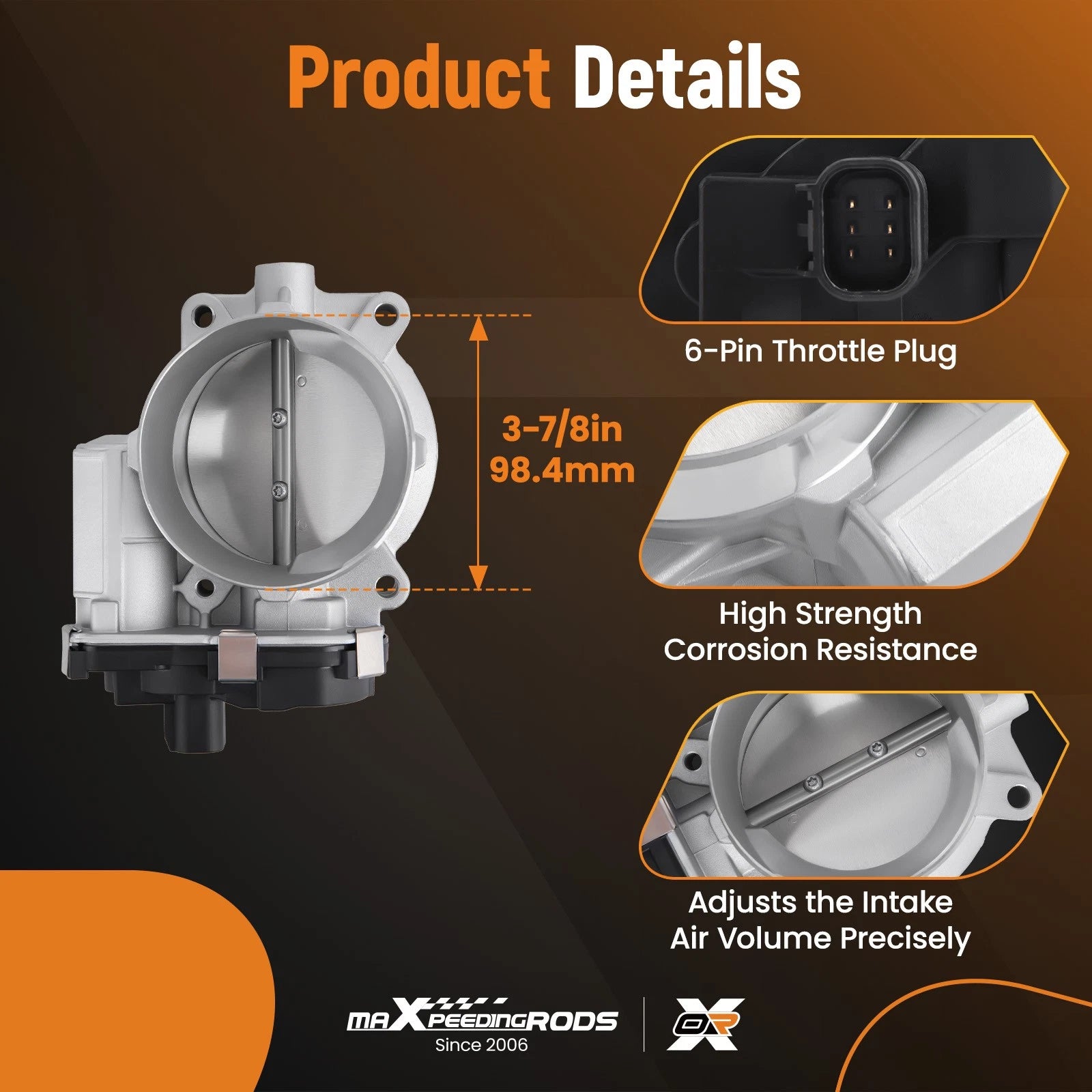 Throttle Body for Chevrolet Silverado 1500, Avalanche, GMC Sierra (2007–2008)