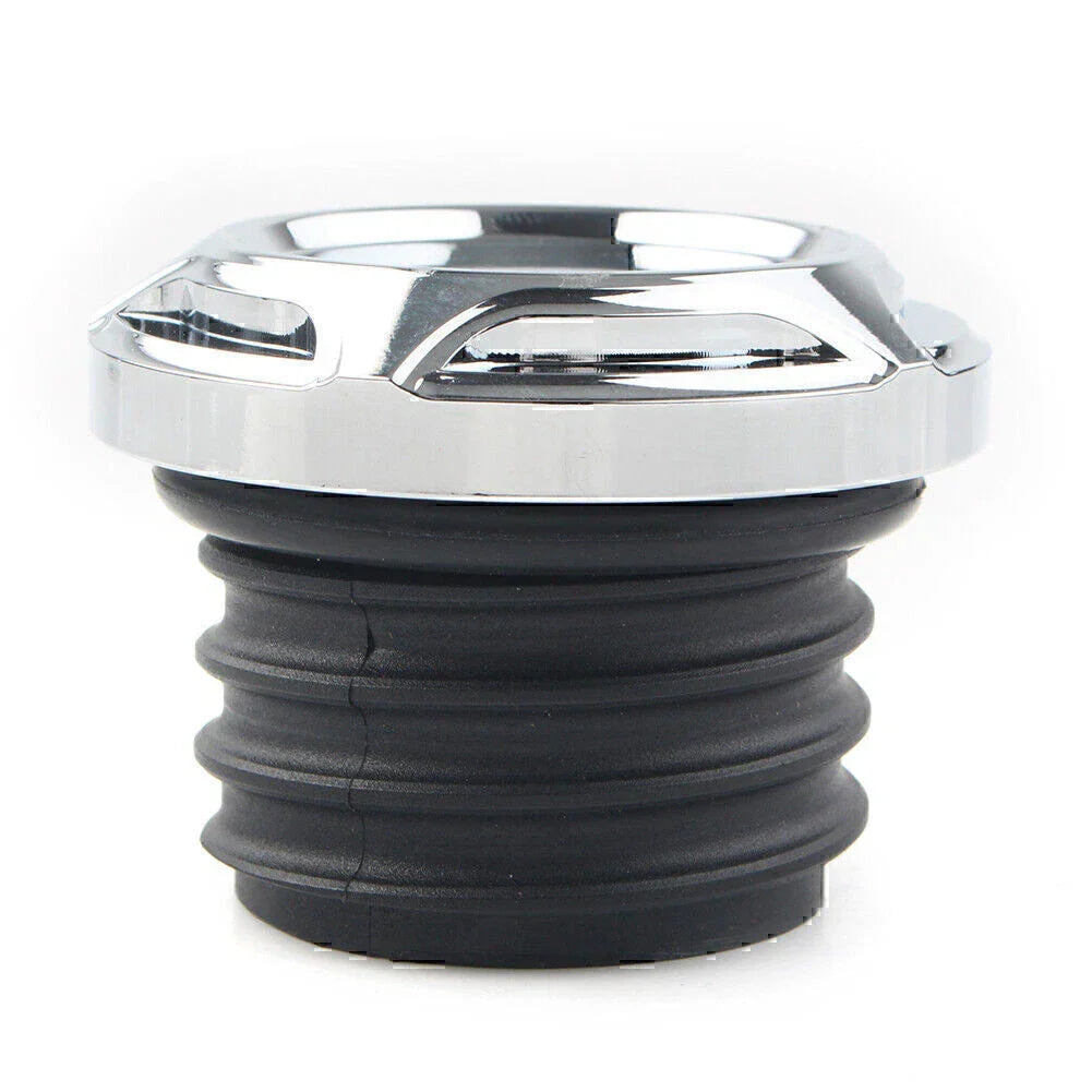 CNC Cut Chrome Gas Cap for Harley Dyna Softail
