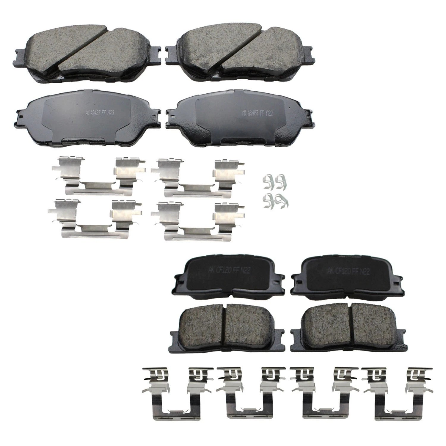 Set of 4 Akebono ProACT Ultra Ceramic Brake Pads for Lexus ES300 ES330 (2002–2006)