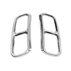 Silver Rear Exhaust Muffler Tail Pipe Covers for Audi Q7 (2016-2019)