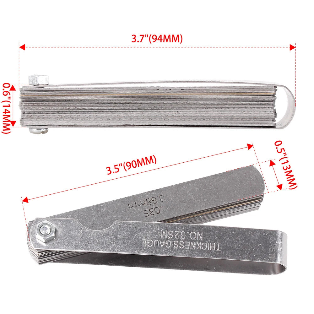 Feeler Gauge Set for Metric Measurements
