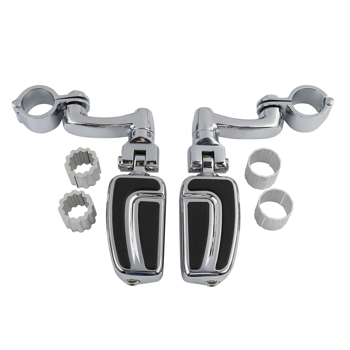 Highway Engine Guard Footpeg Mount Set of 4 for Harley Touring (22mm 25mm 32mm 35mm 1-1/4")