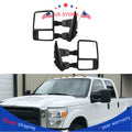 Pair Towing Mirrors with Amber Turn Signal for Ford F250 F350 (2008–2015)
