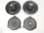 Set of 2 Front Fairing & Rear Tour Pak Speakers & Grills for Harley Touring (2014–2021)