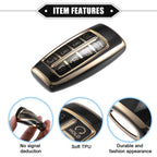 Keyless Smart Key Fob Case for Hyundai G80 GV80 8 Button TPU Black (2021-2023)