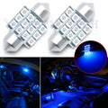 Ultra Blue 12-SMD LED Bulbs for Interior Map Dome Lights (DE3175–DE3022)