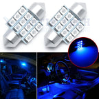 Ultra Blue 12-SMD LED Bulbs for Interior Map Dome Lights (DE3175–DE3022)