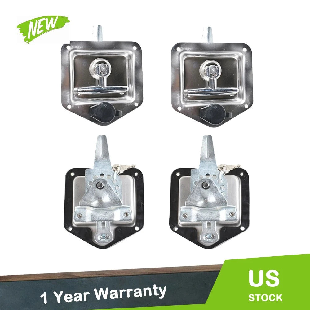 4X Trailer Door Latch T-Handle Locking for Camper RV Truck