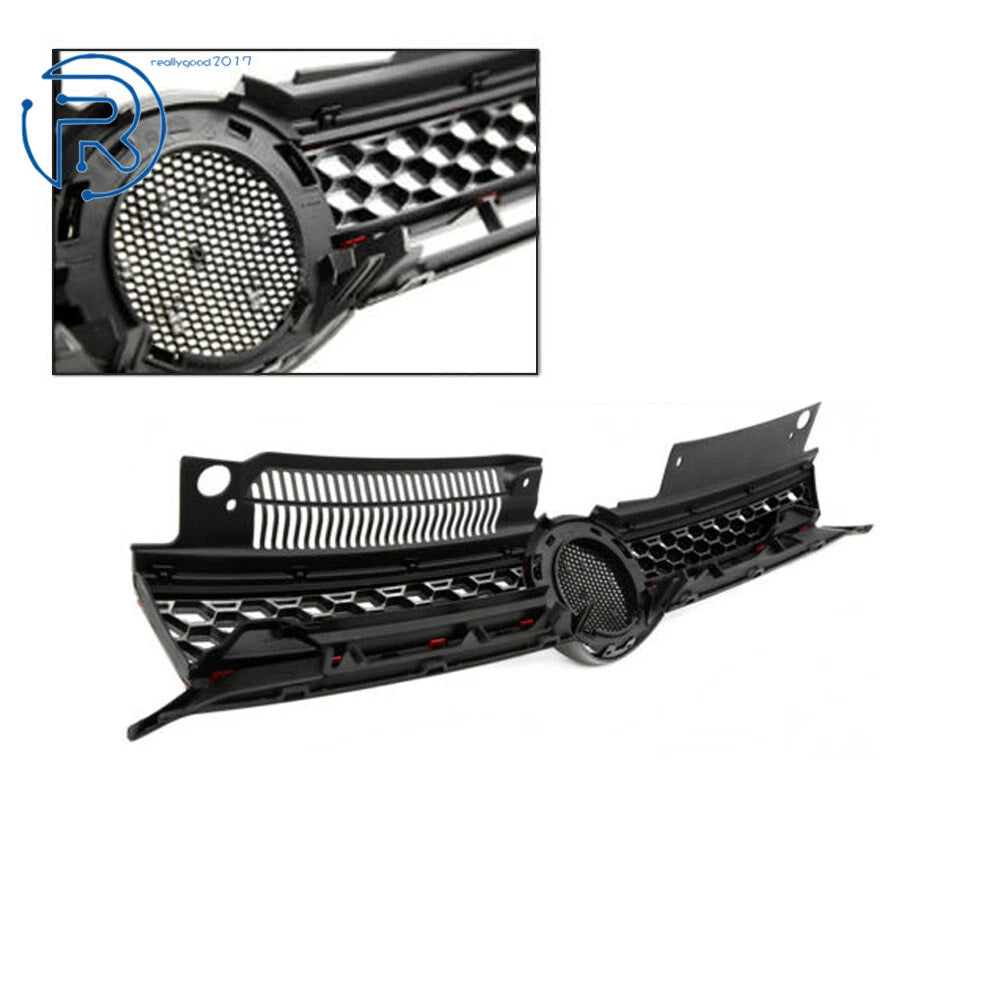 Honeycomb Upper Grille for VW Golf (2010-2013) Gloss Black