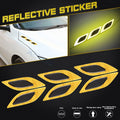Yellow Carbon Fiber Pattern 3D PVC Night Reflect Vent Edge for Cars (2018–2024)