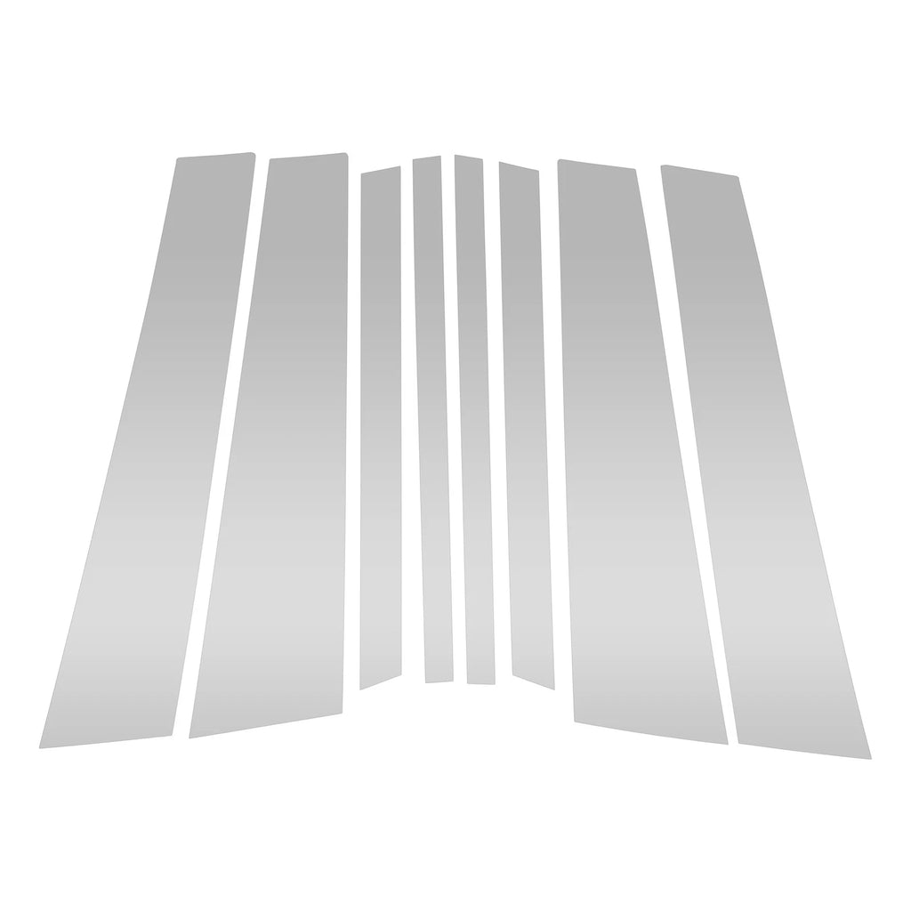 Set of 8 Door Pillar Window Trim for BMW X5 (2019–2023) Silver Tone
