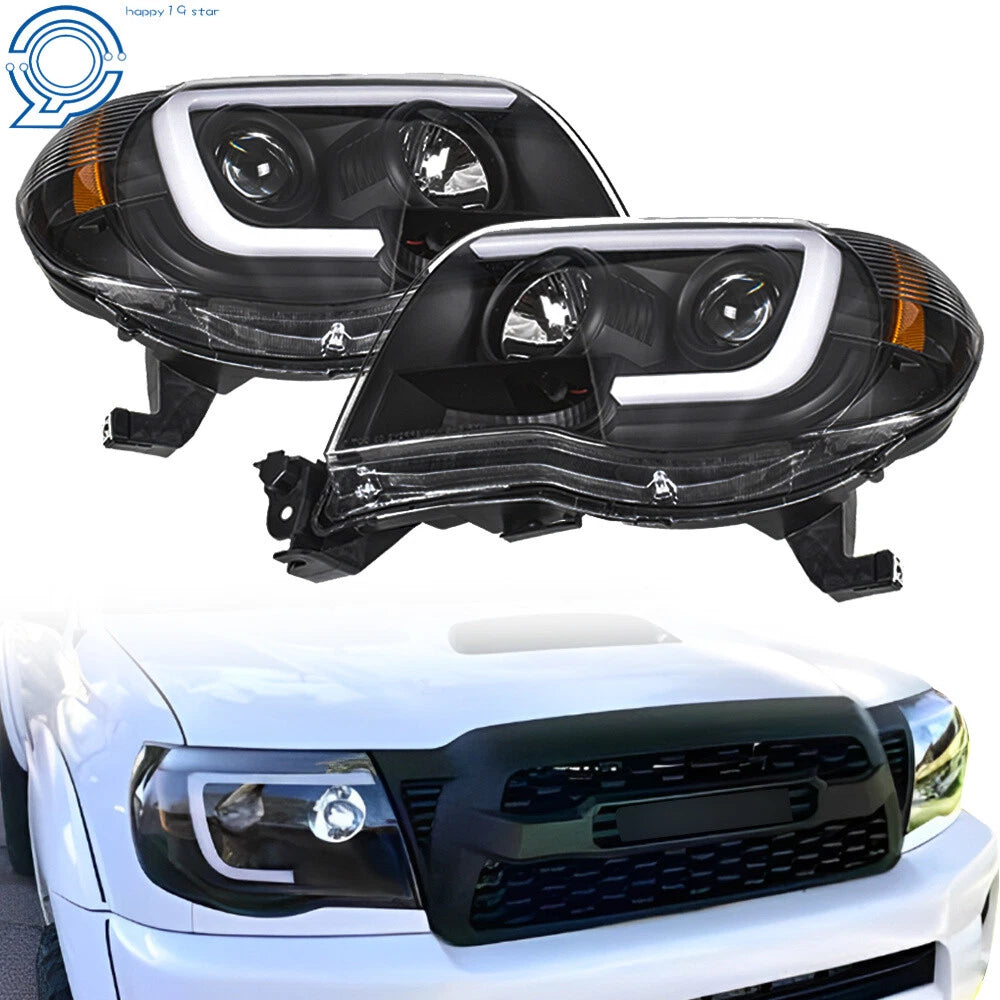 LED Projector Headlights for Toyota Tacoma (2005-2011) Black