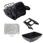 Trunk Backrest Pad Mount Rack Plate for Harley Touring Road Glide (2014–2026)