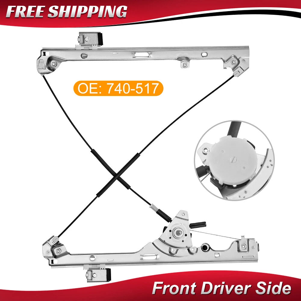 Front Driver Manual Window Regulator for Chevy Silverado 1500 (2007–2013)