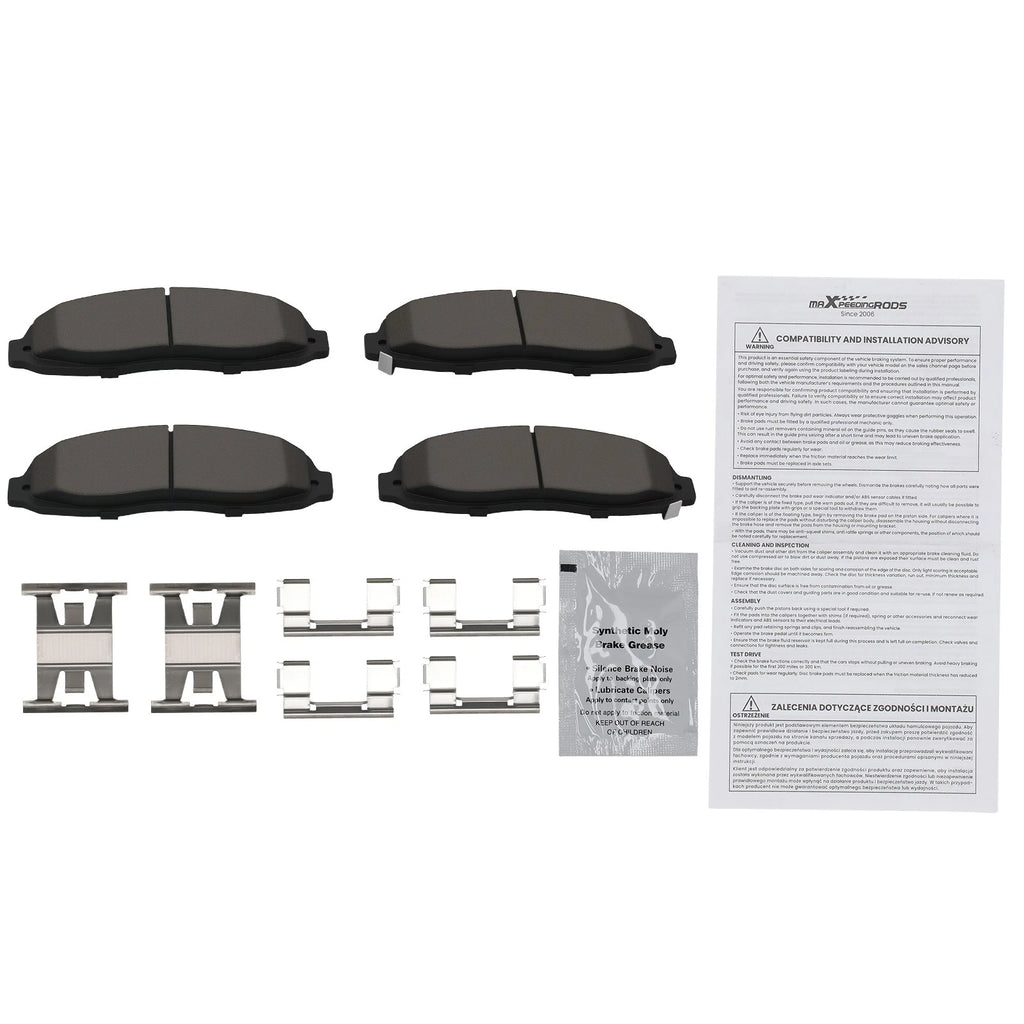 Set of 4 Front Ceramic Brake Pads for Ford F-150 4.6L 5.4L (1997–2004) P679 D679