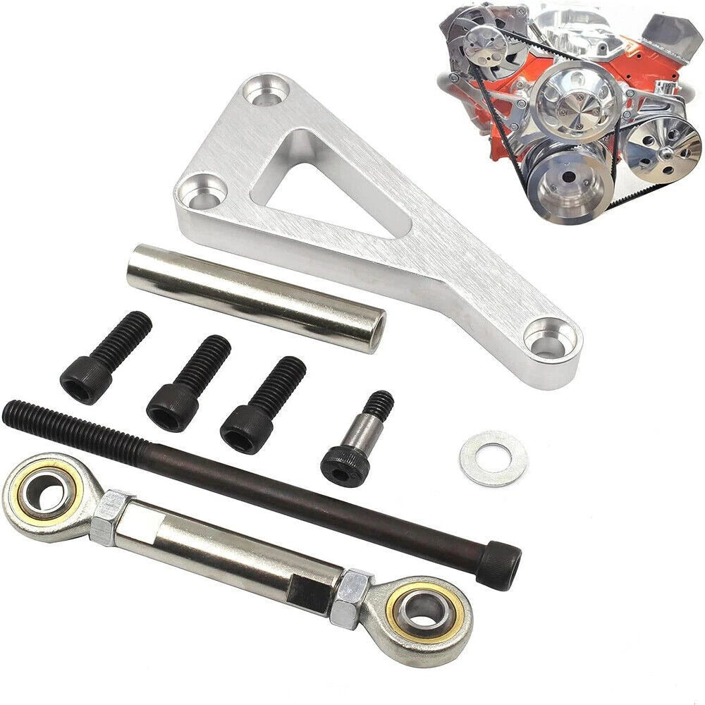 Long Water Pump Alternator Bracket Kit for Chevy SBC 350 5.0L 5.7L (1969–1986)