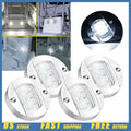6 LEDs Round White Marine RV Boat Courtesy Lights for Various Models