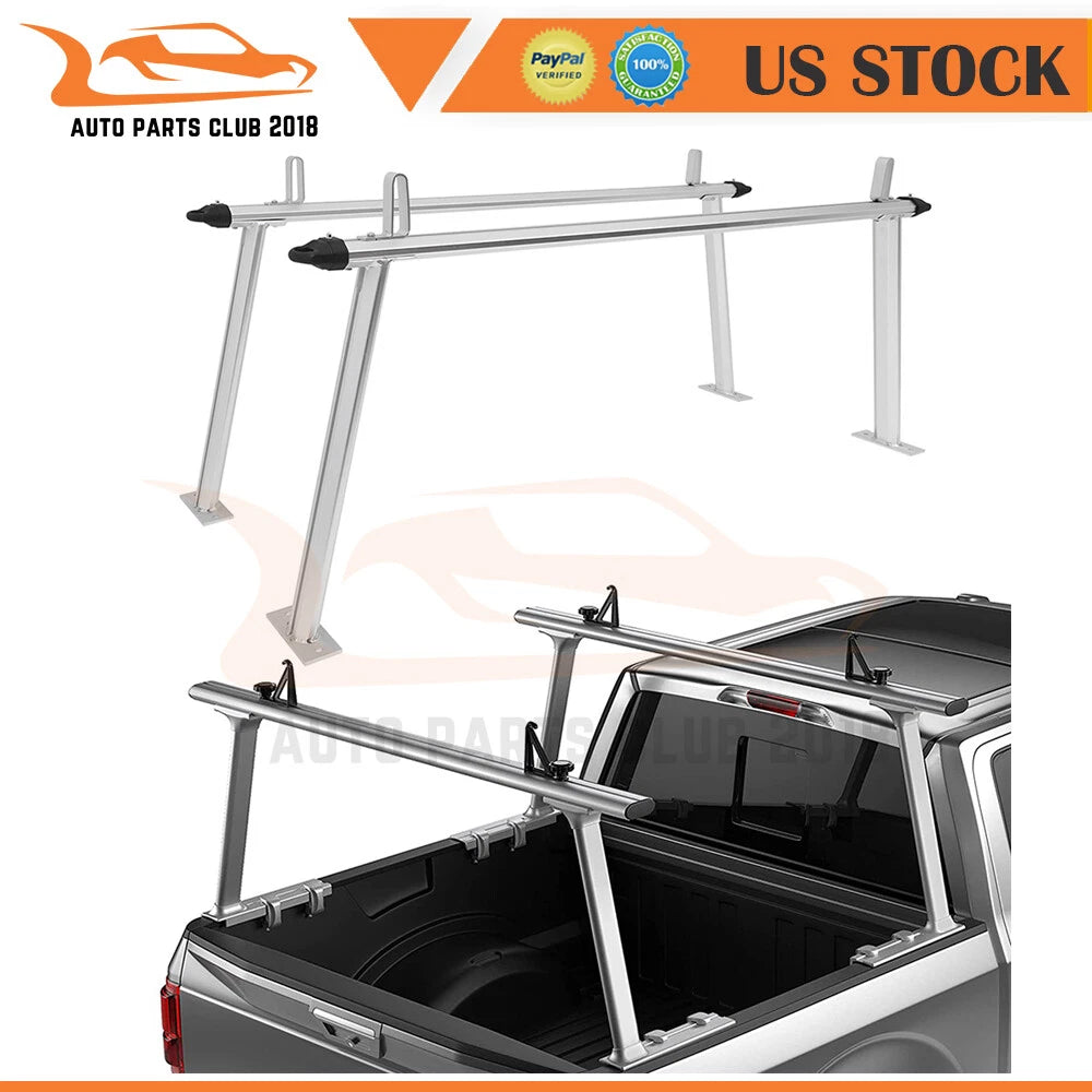 71" Silver Aluminum Ladder Rack for Pickup Truck (Fits Most Models)