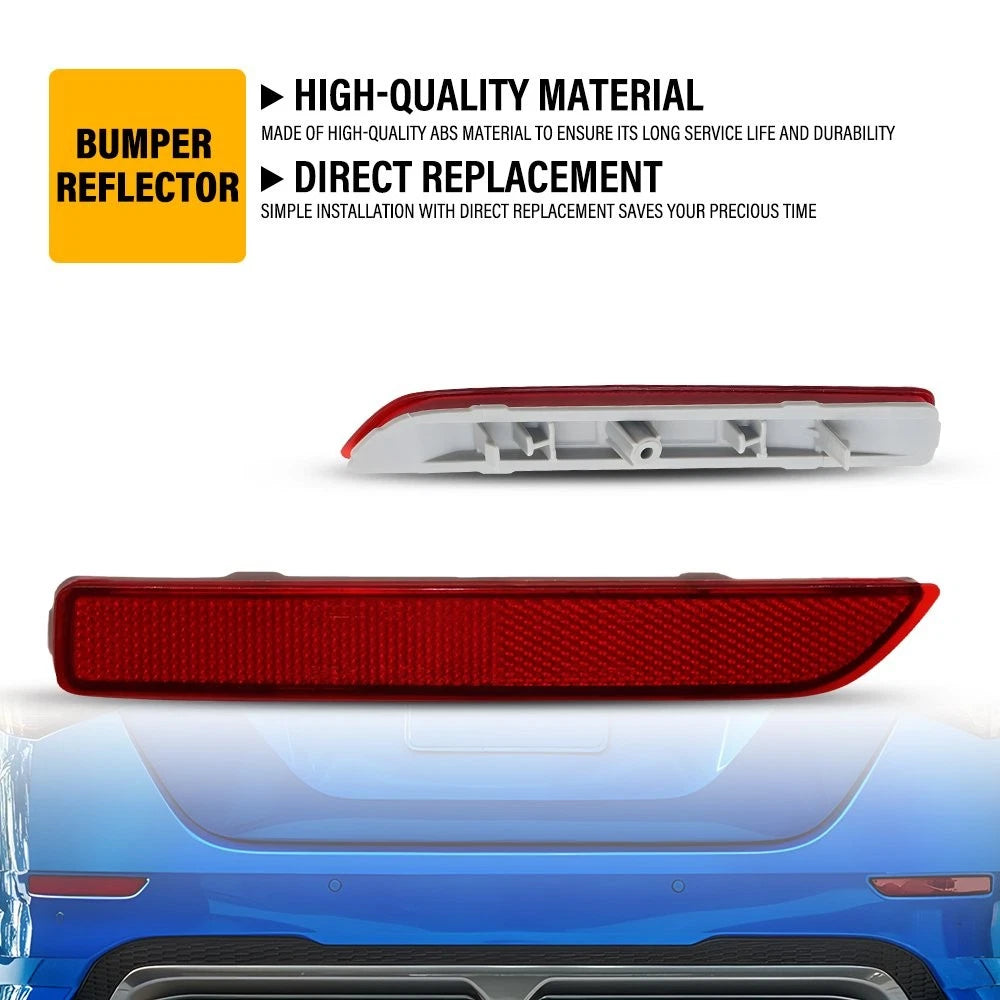 2X Rear Bumper Reflector for Nissan Murano Sentra Leaf (2015–2022) PY