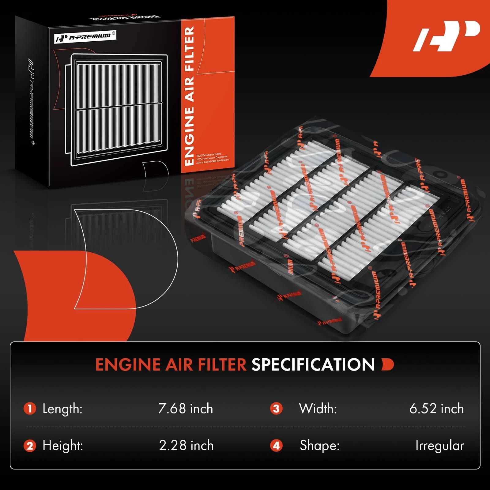 2X Engine Air Filter for Nissan GT-R (2009–2021) V6 3.8L