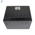 Underbody Tool Box for Flatbed Trailer Pickup (24 In, Black Aluminum)