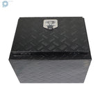 Underbody Tool Box for Flatbed Trailer Pickup (24 In, Black Aluminum)