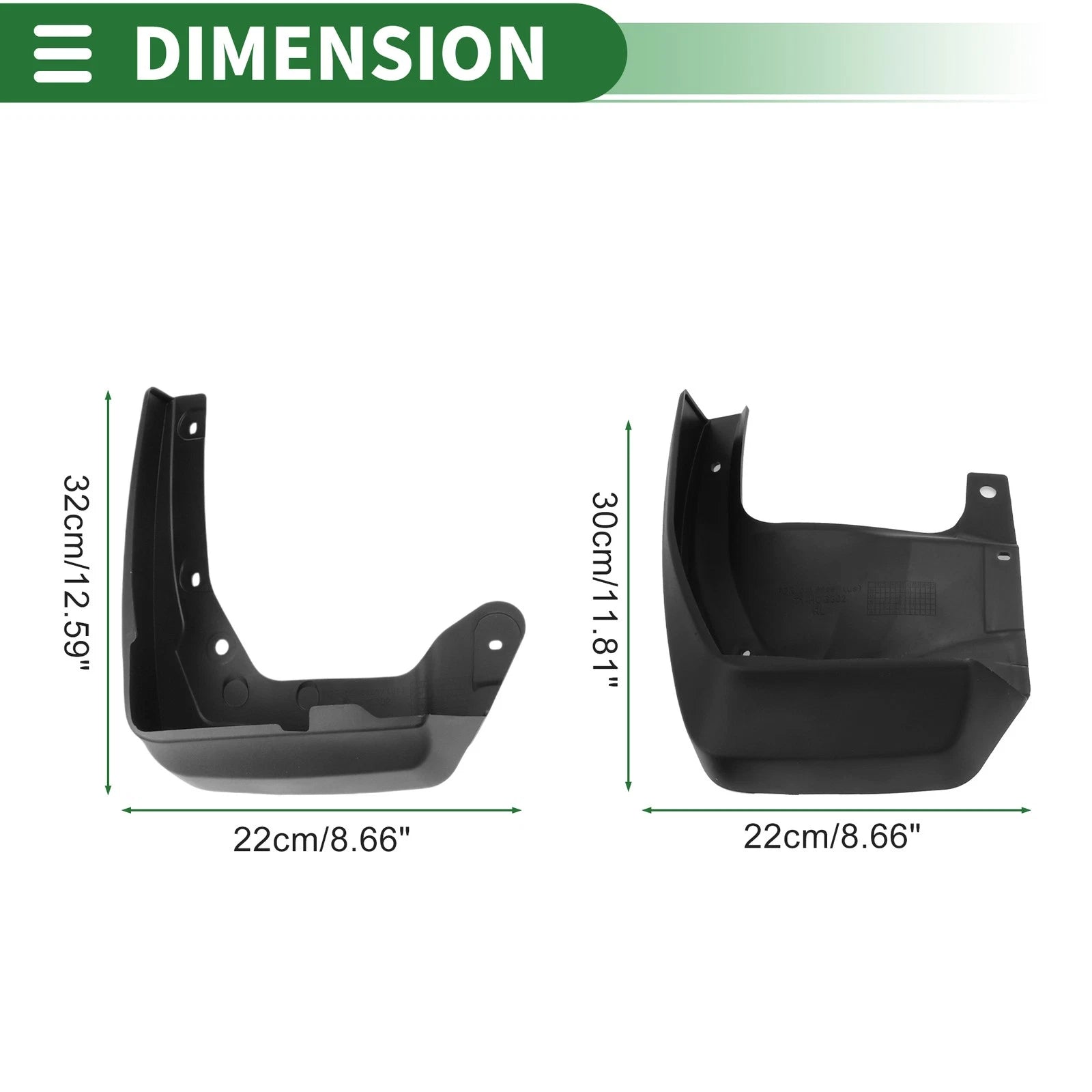 Mud Flaps Splash Guards Set of 4 for Honda Odyssey (2014–2017)