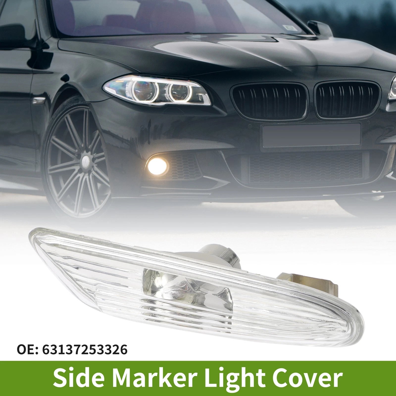1 Pc Left Side Marker Light Cover for BMW 3 Series E90 (2006–2010) 63137253326