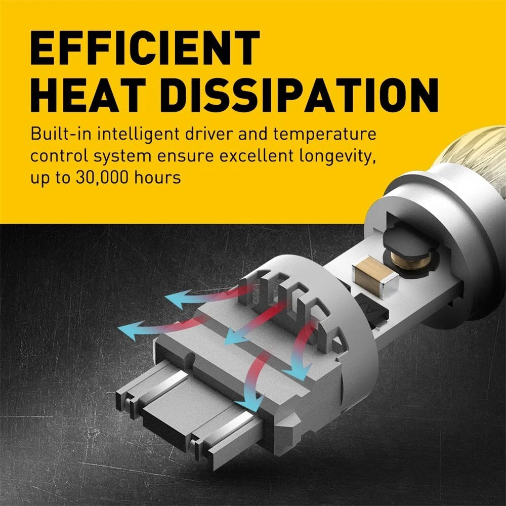 2X LED 3157 Reverse Backup Light Bulbs for Vehicles (6000K)
