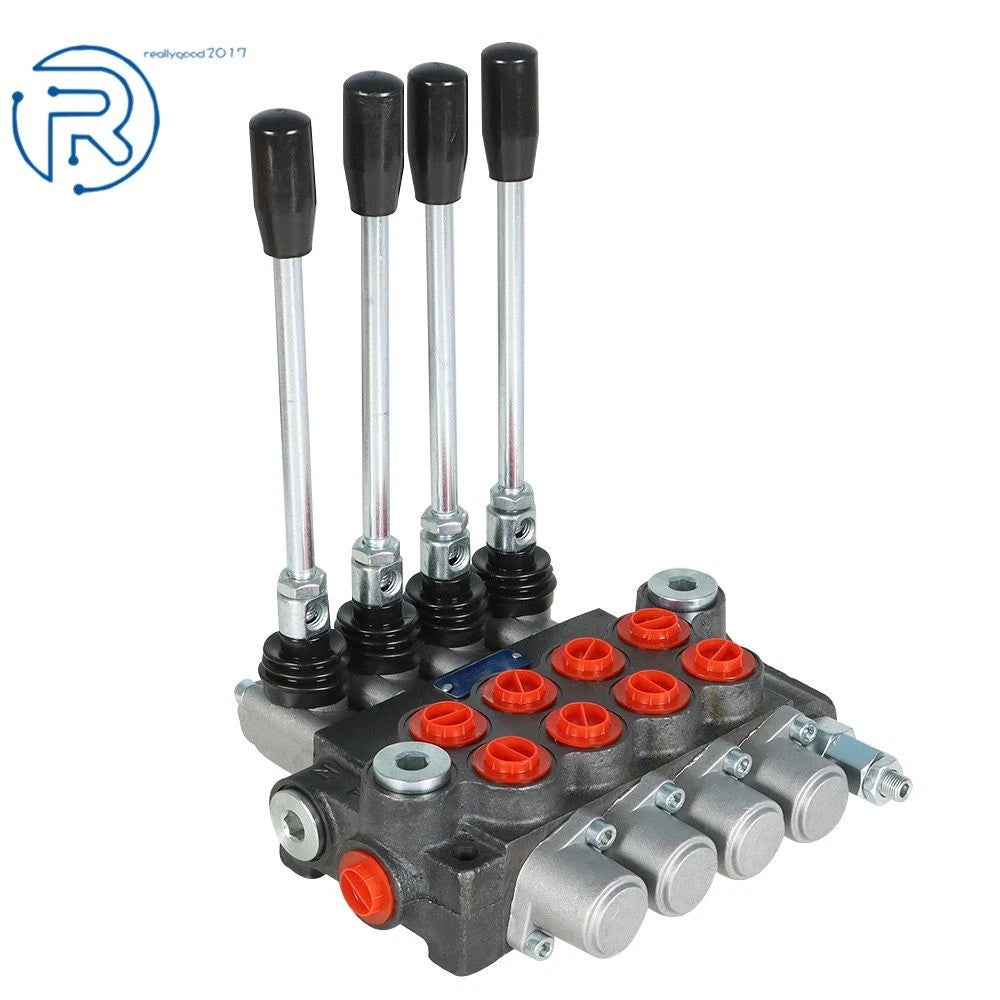 BSPP 4 Spool Hydraulic Directional Control Valve 11GPM for