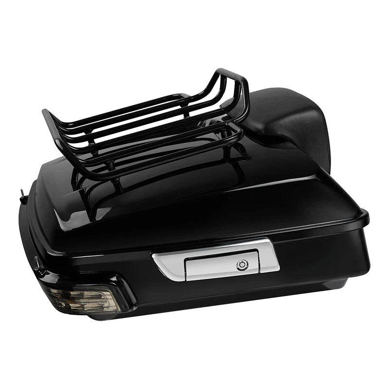 Chopped Trunk Backrest Luggage Rack LED Light for Harley Touring (2014–2026)