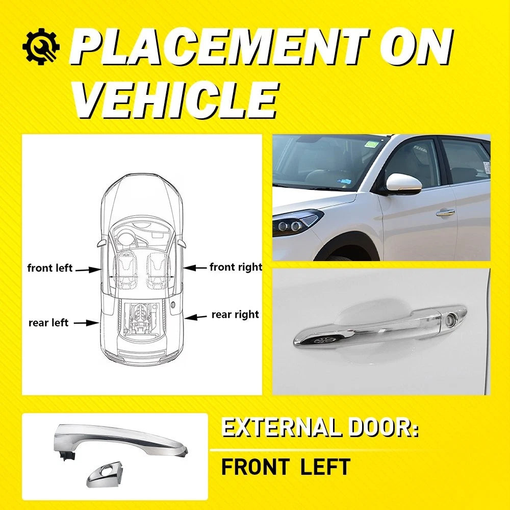 Front Left Driver Side Outer Door Handle for Hyundai Tucson (2016–2021) EPY
