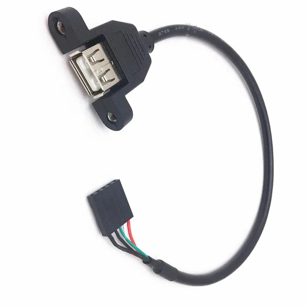 USB 2.0 Panel Mount to 5Pin Motherboard Header Extension Cable