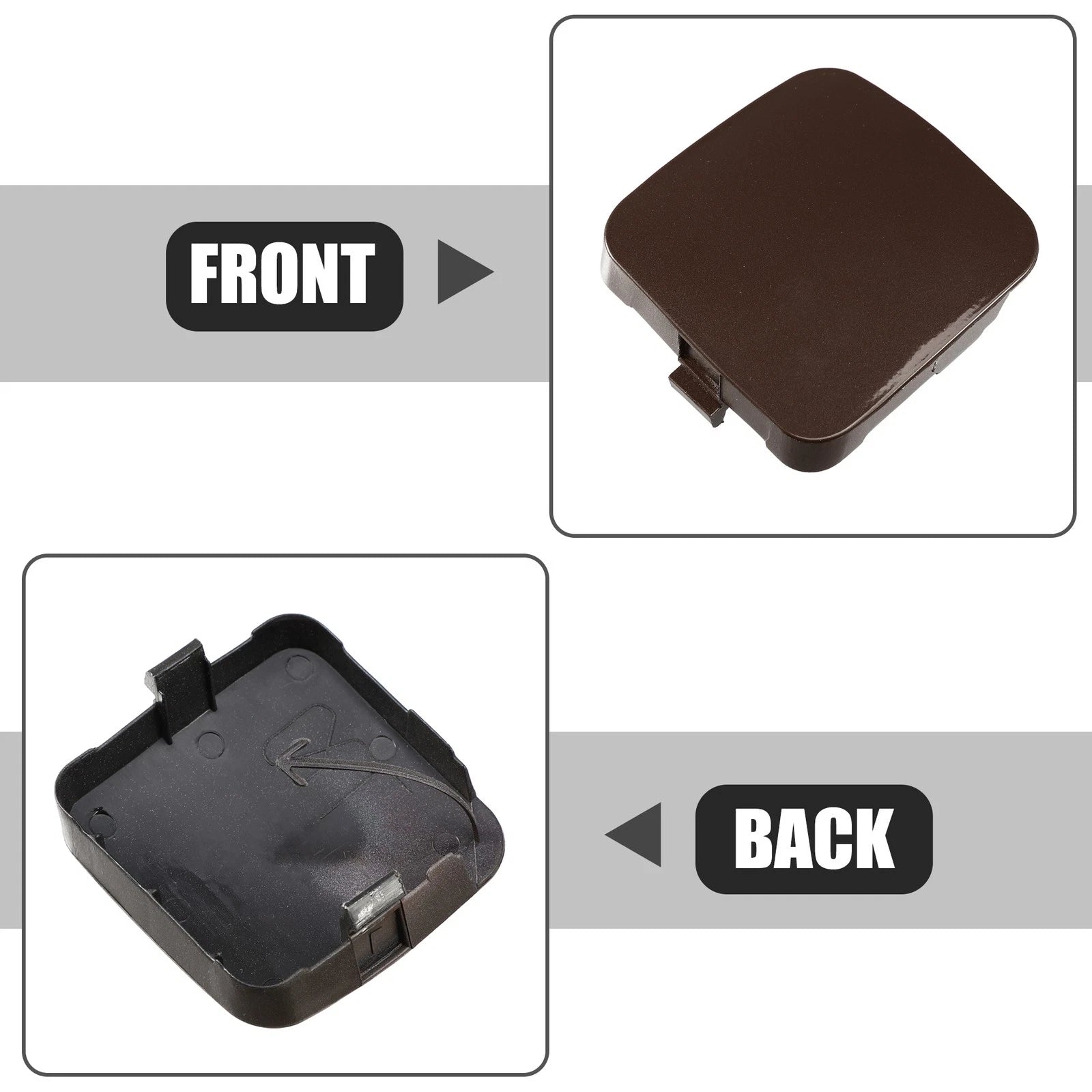 Tow Eye Hook Cover for Toyota RAV4 (2013–2018) - Deep Brown