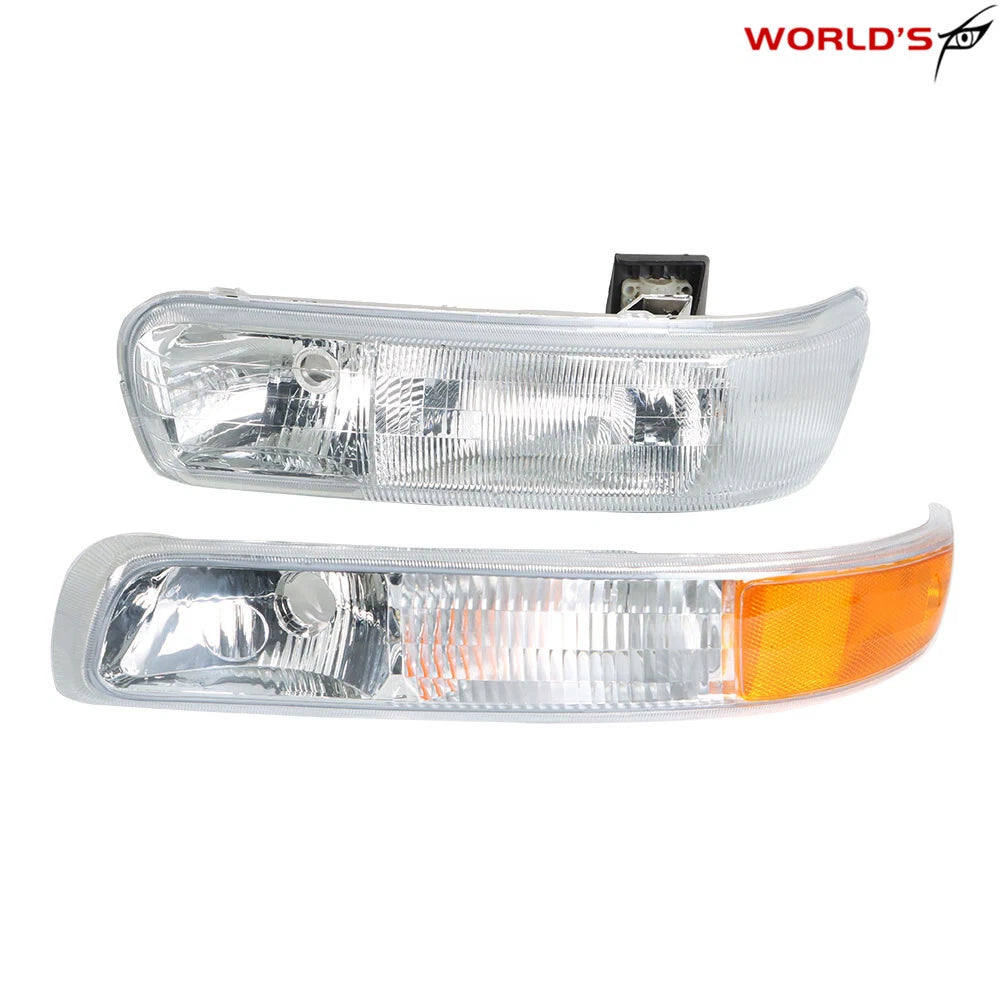 Set of 2 Chrome Headlights for Chevy Silverado/Suburban/Tahoe