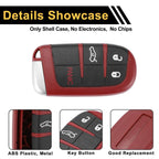 Key Fob Shell Case for Dodge Charger 2006-2023 - 4 Button Black Red