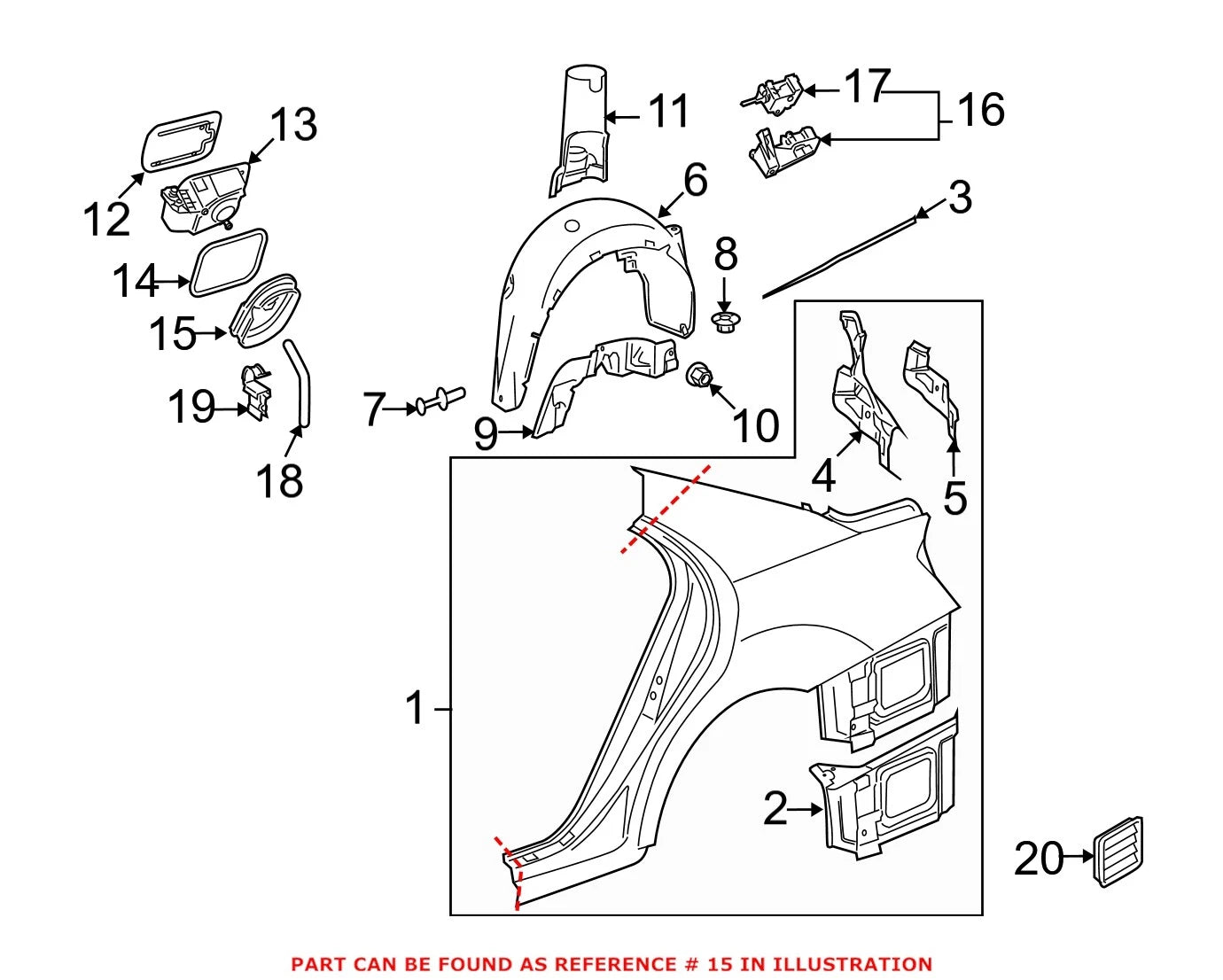 Genuine OEM Fuel Filler Neck Seal 0009983305 for Mercedes-Benz