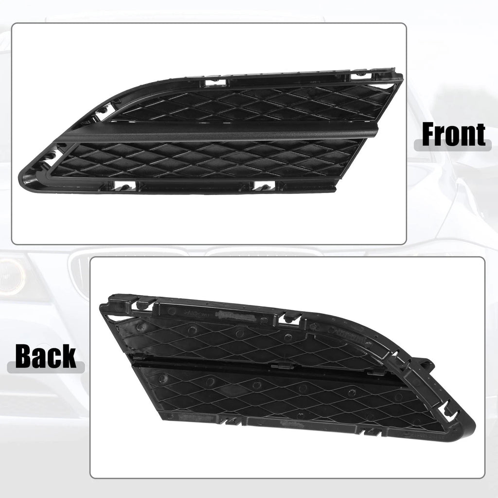 Left Fog Light Grille Trim for BMW 3 Series E90 (2009–2012) 51117198901 Black
