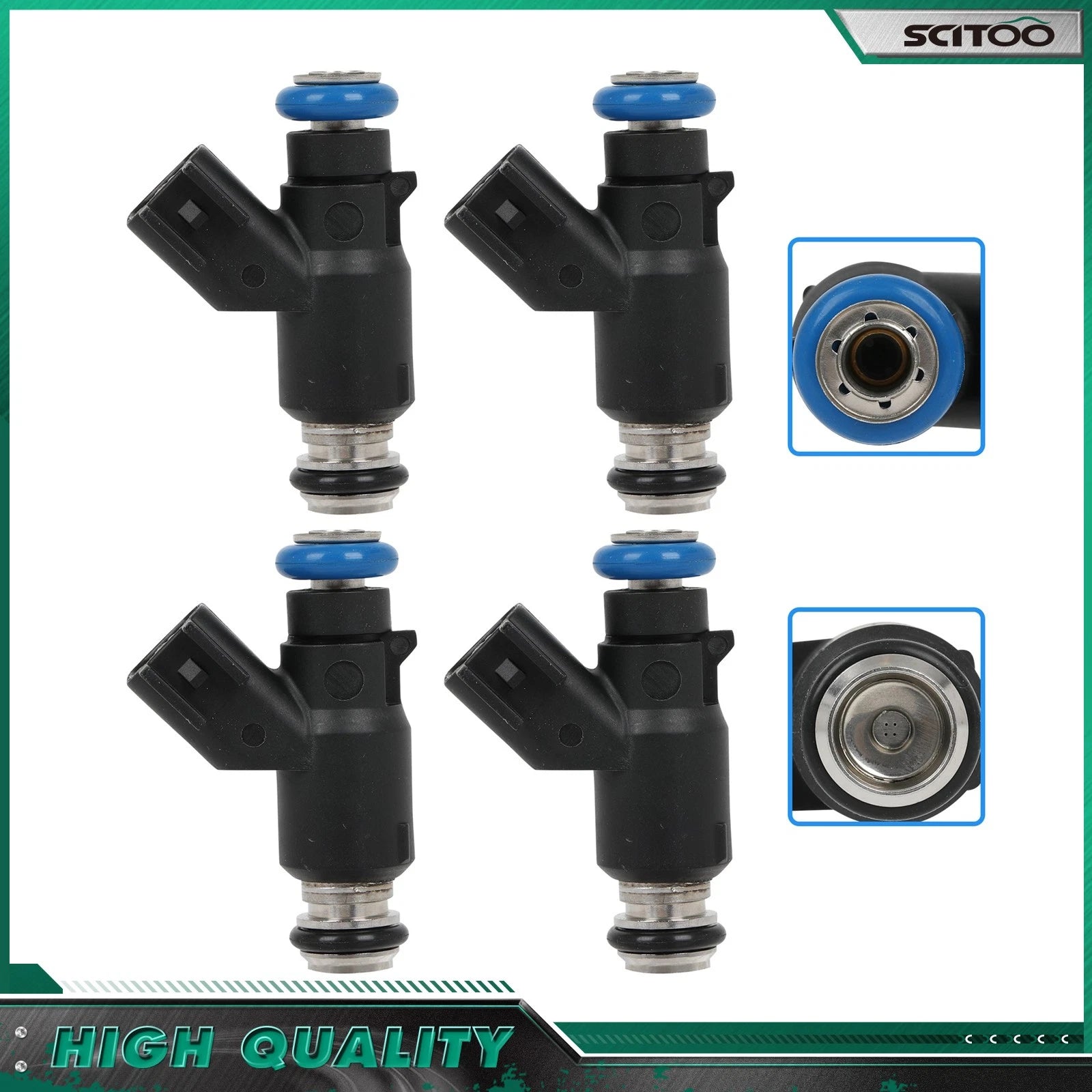 Set of 4 Fuel Injectors for Chevrolet Aveo 1.6L (2006–2010) 96487553
