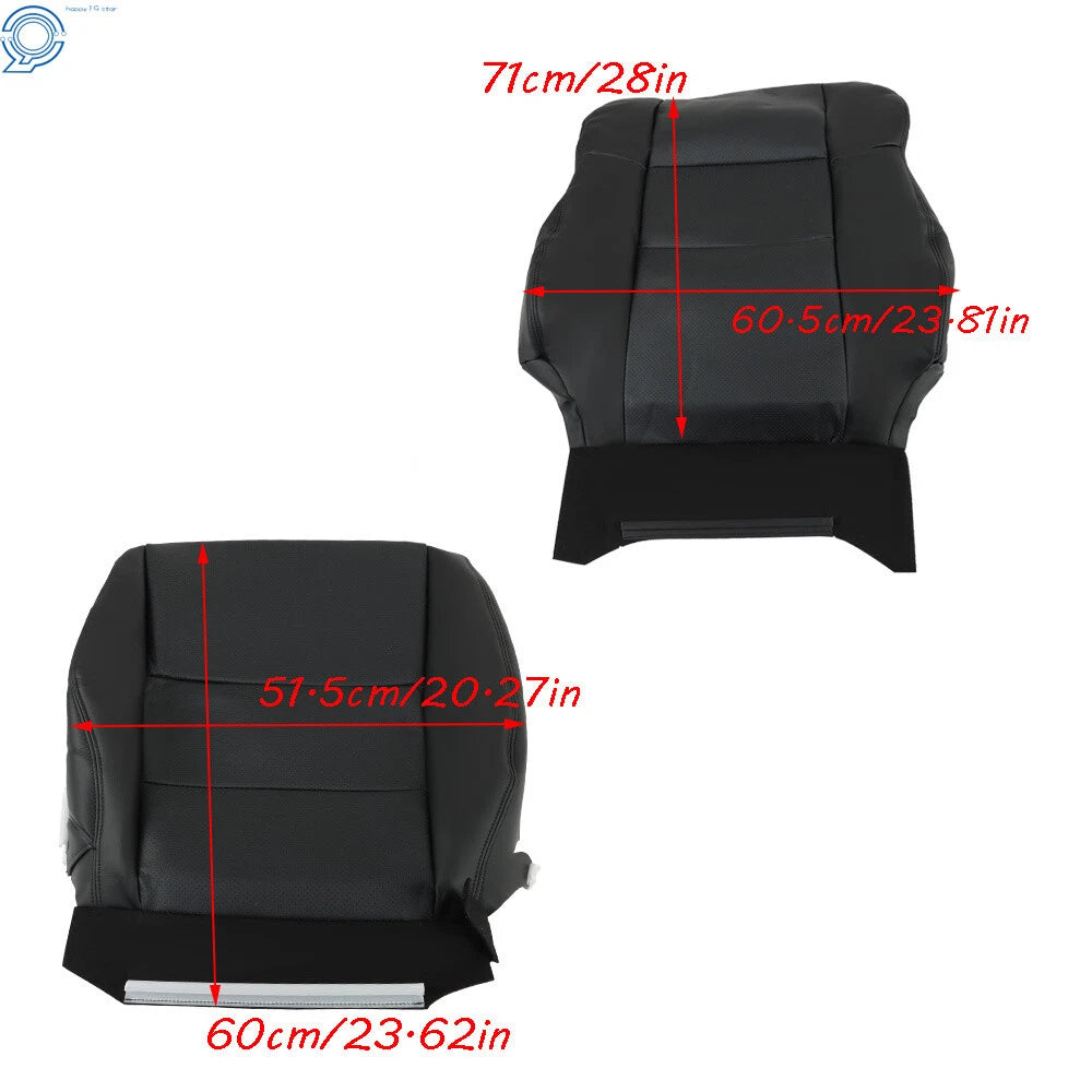 Set of 2 Leather Seat Covers for Acura RDX (2007-2012) Perforated Black