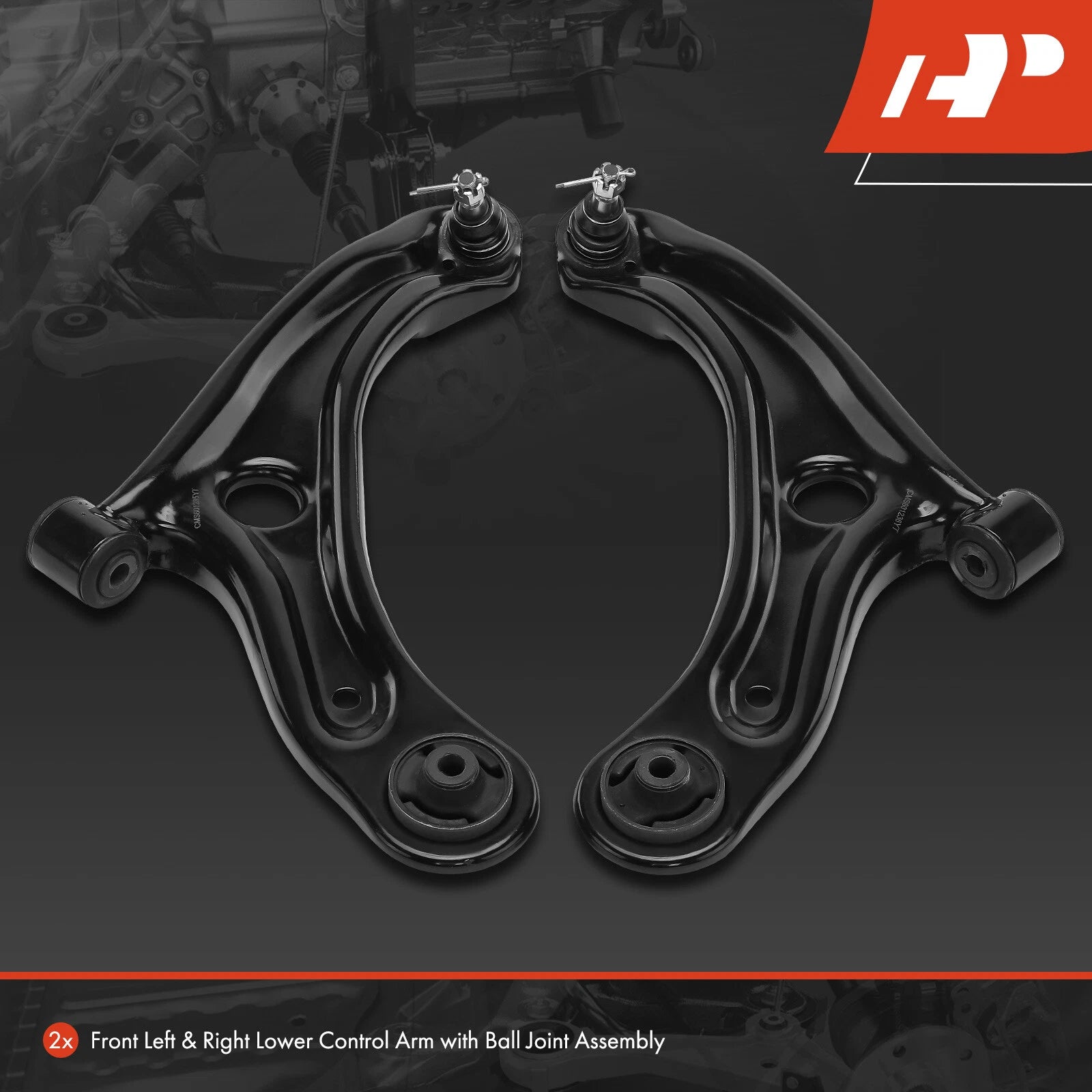 2X Front Lower Control Arm with Ball Joint for Honda Fit (2015-2020)