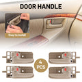 Interior Door Handle Set For Toyota Corolla Matrix (2003–2008) Beige Plastic