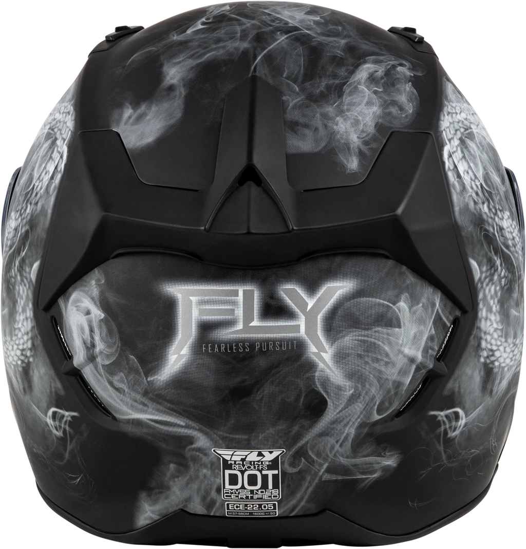 Fly Racing Revolt Coil Full-Face Helmet for (2X-Large, Matte Black/White, 73-83852X)