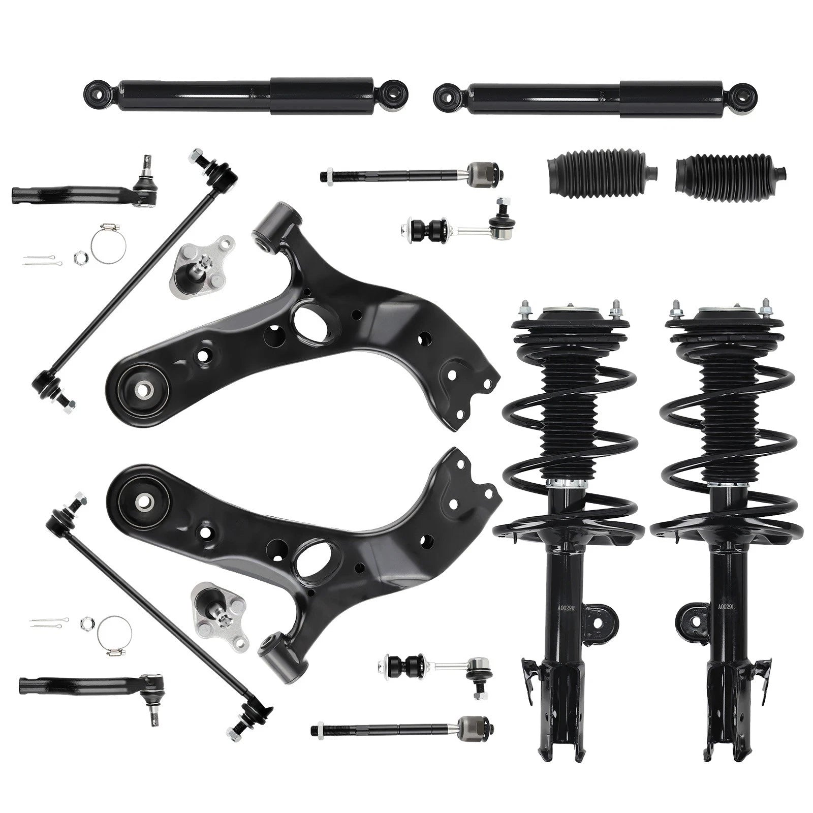 16pc Front Strut Control Arm Rear Shock Kit for Toyota RAV4 (2006–2012)
